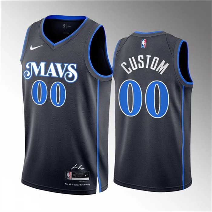 Mens Dallas Mavericks Active Player Custom Black 2023 24 City Edition Stitched Basketball Jersey